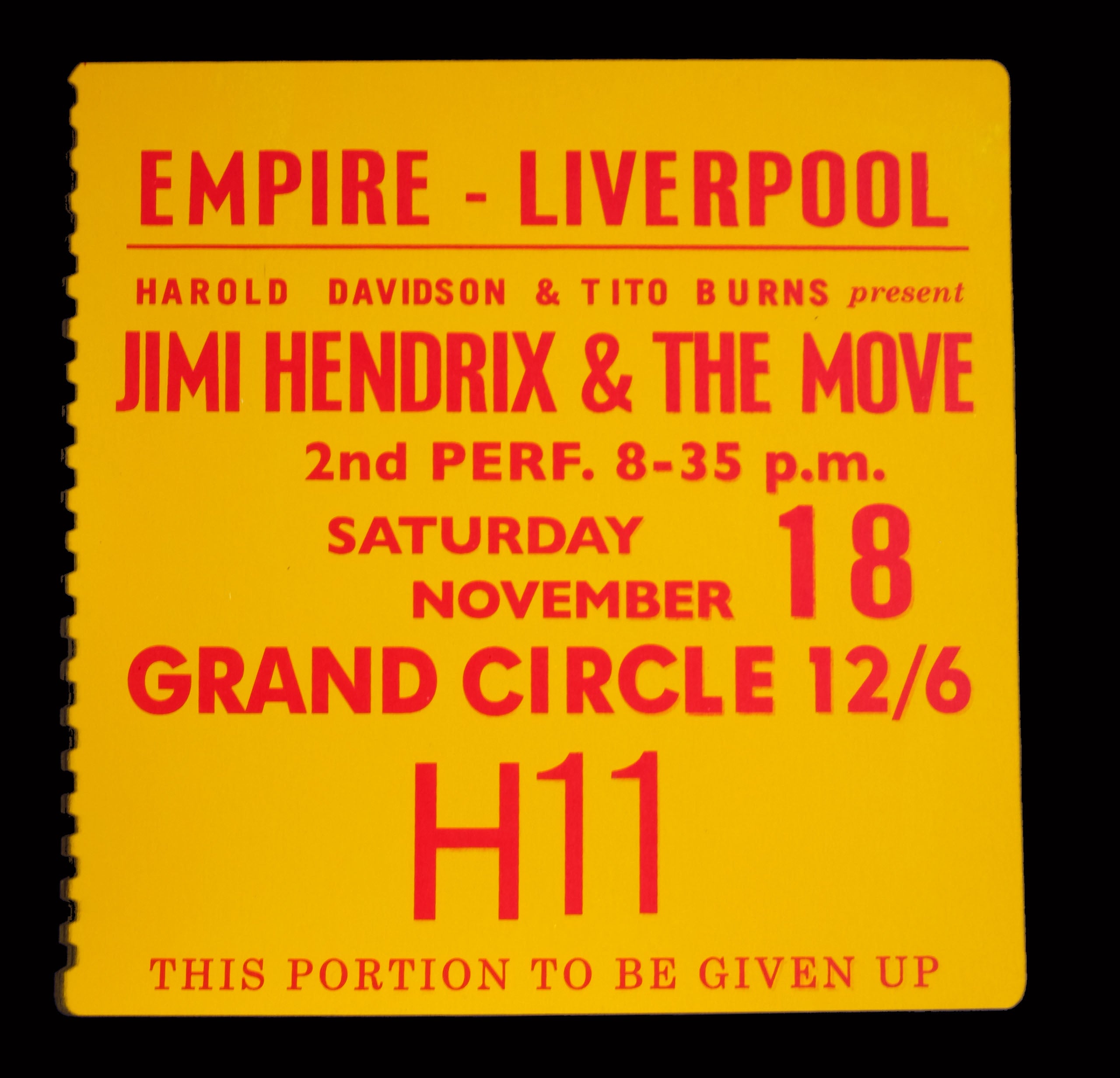 Jimi Hendrix Liverpool Canvas